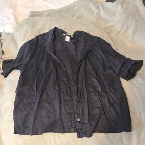 H&M oversized linen button up